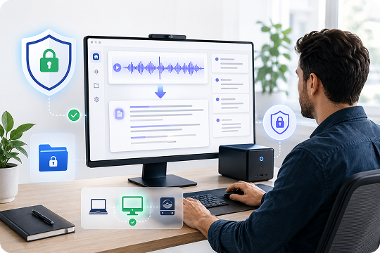 privacy focused desktop workflow for local projects