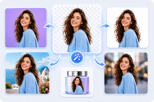 change or replace photo background