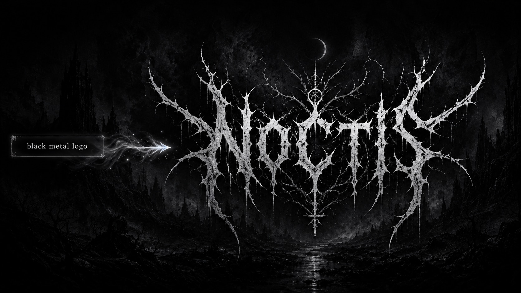 black metal logo generator