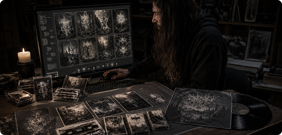 heavy metal band logo generator for demo tapes and vinyl sleeves