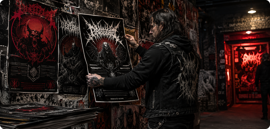 heavy metal logo generator for show flyers and posters