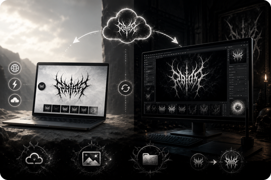 free online black metal logo creator desktop power