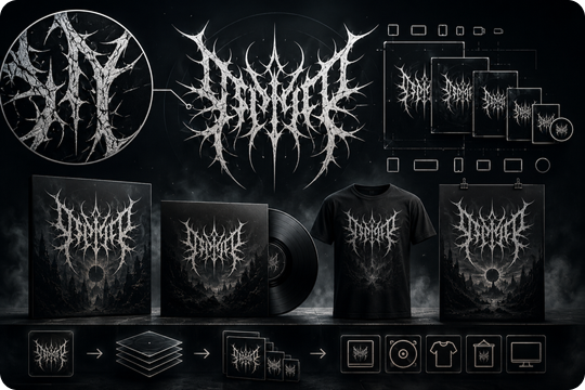 high resolution heavy metal band logo export