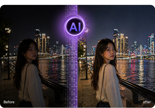 brighten dark video naturally with ai