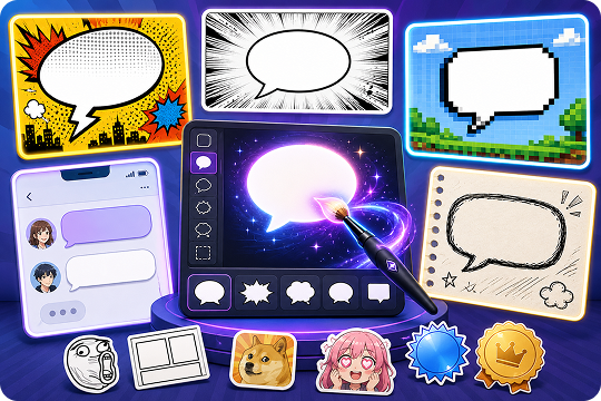 speech bubble maker for comic and manga styles