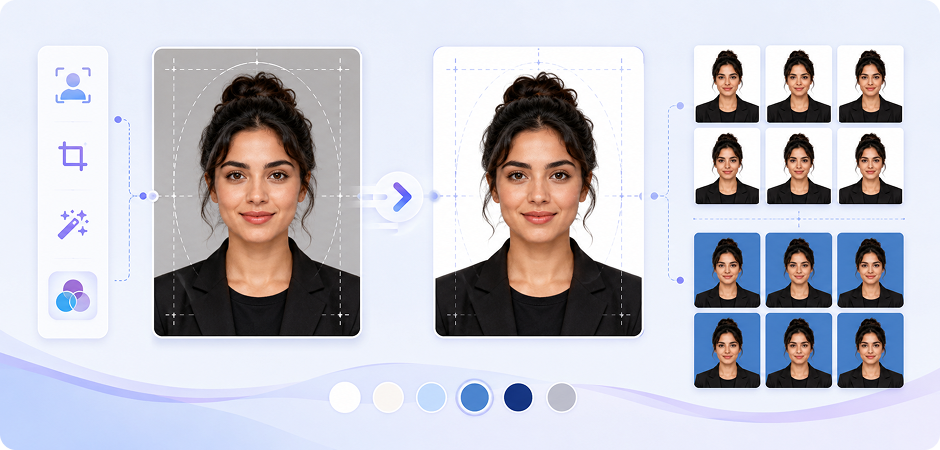 change background color for passport and id photos