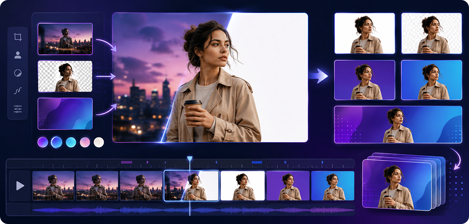 replace background color for video frames