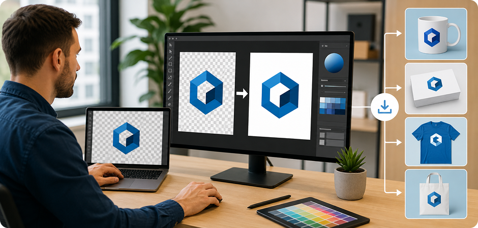 convert transparent png to white background