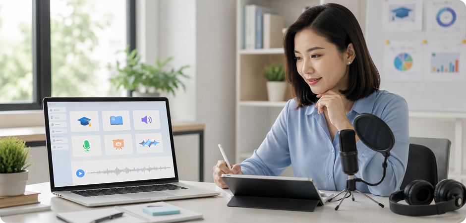 chinese text to audio for e-Learning and training content