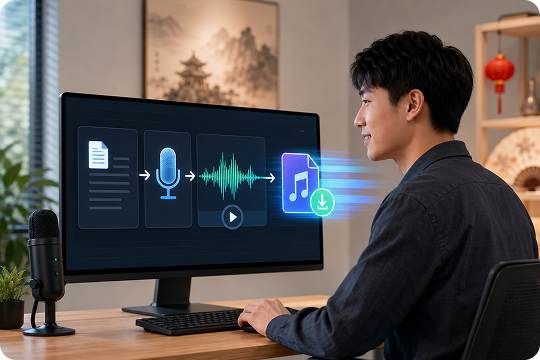 fast MP3 export for chinese text to audio