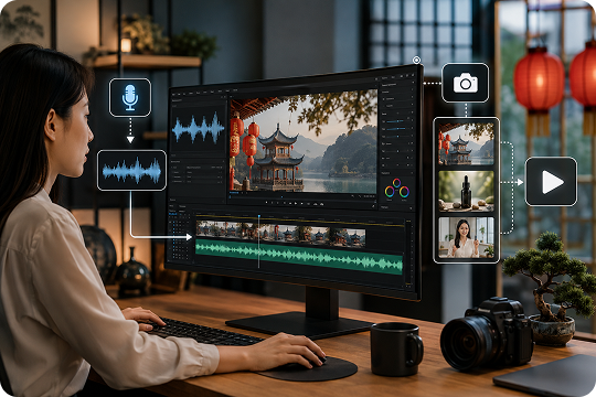 chinese text to voice for video projects