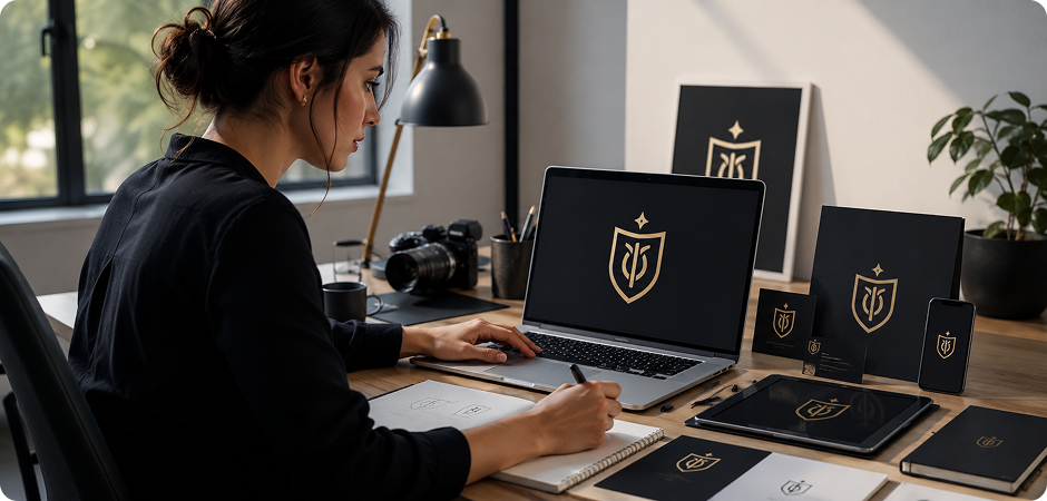 crest creator for a personal brand emblem