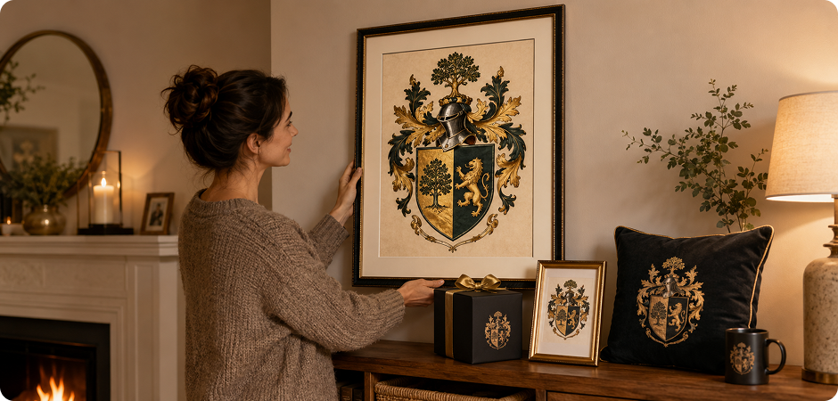 family crest generator for wall art and gifts