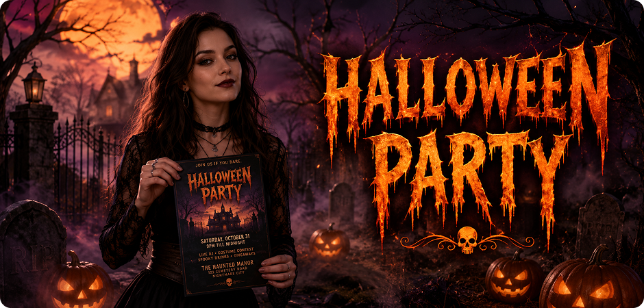 creepy text for Halloween posters