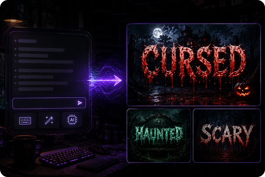 prompt driven scary text maker with no preset limits