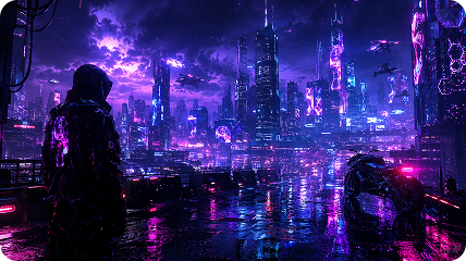 cyberpunk neon discord banner