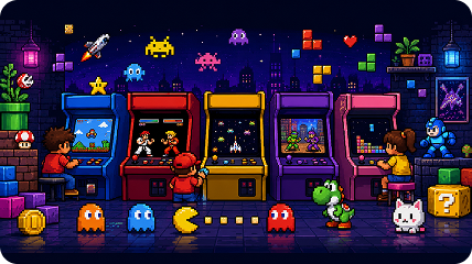 retro pixel discord banner