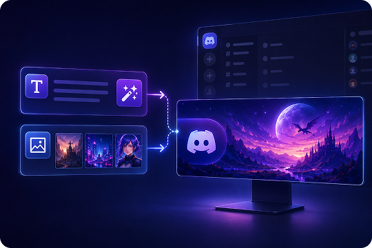 ai discord banner maker for text and photo creation