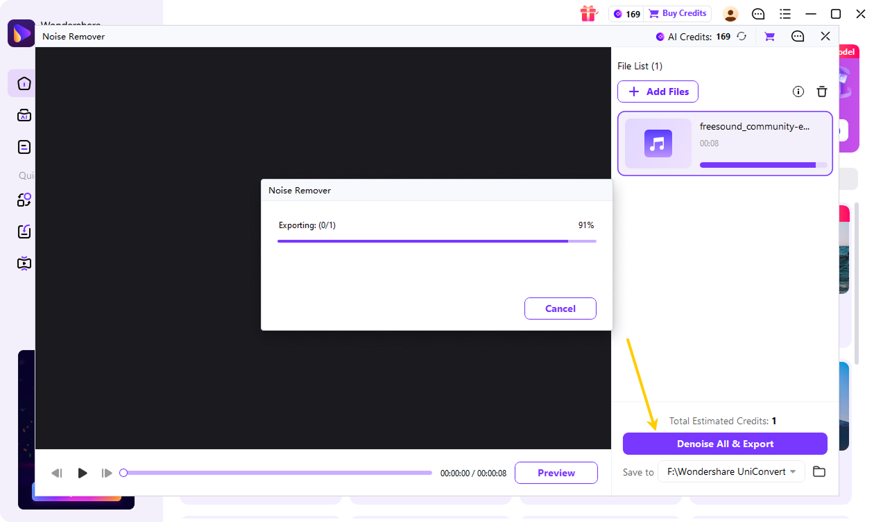 export cleaned audio or video after echo removal