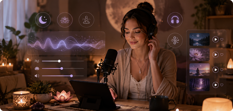 soft female voice generator for meditation asmr and wellness apps