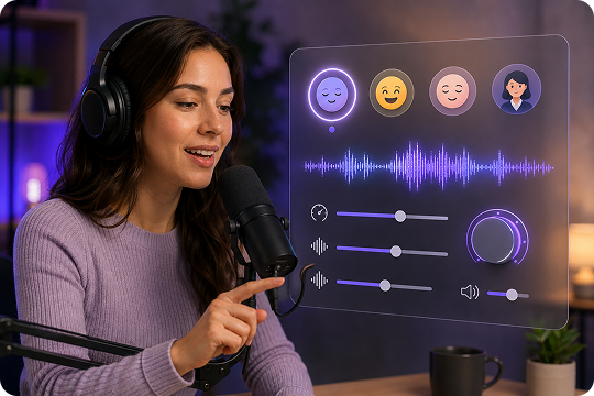 female voice generator with emotion speed pitch and volume