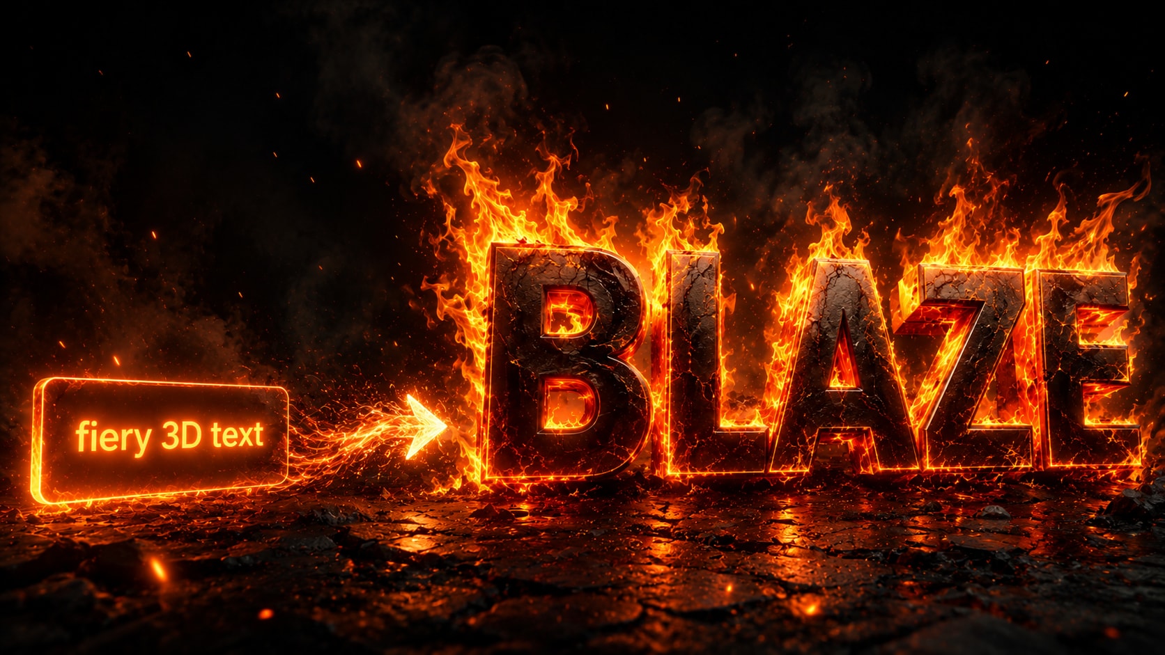 fiery text generator