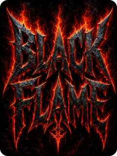 heavy metal burning letters for band logo