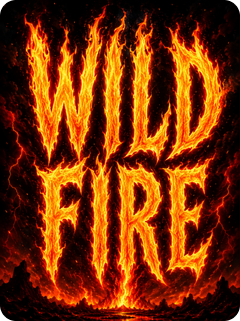 flames font generator output for poster design