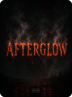 ember and smoke text effect for album cover art