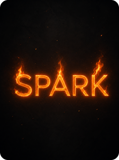 minimal glowing fire text for Instagram post