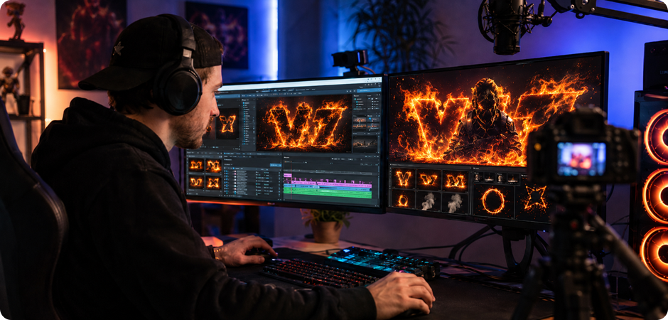 fiery text generator for YouTube and Twitch thumbnails