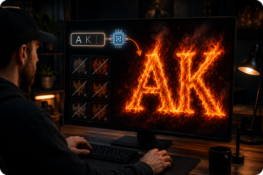 ai fire text generator creates custom flame text