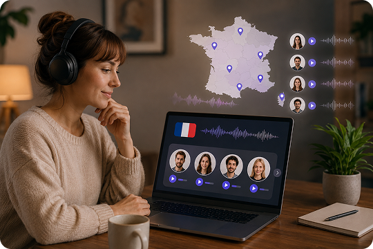 Natural French voices with regional accents