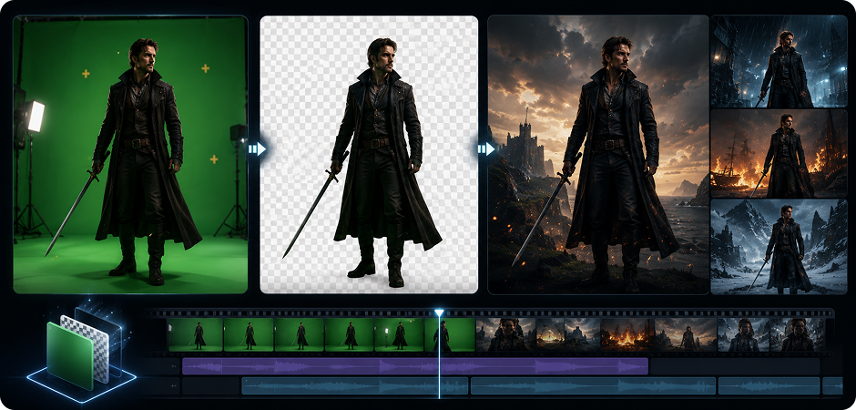 chroma key remover for movie and tv posters