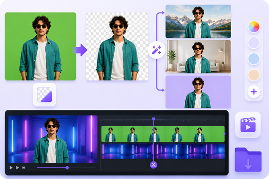 remove green background with green spill suppression