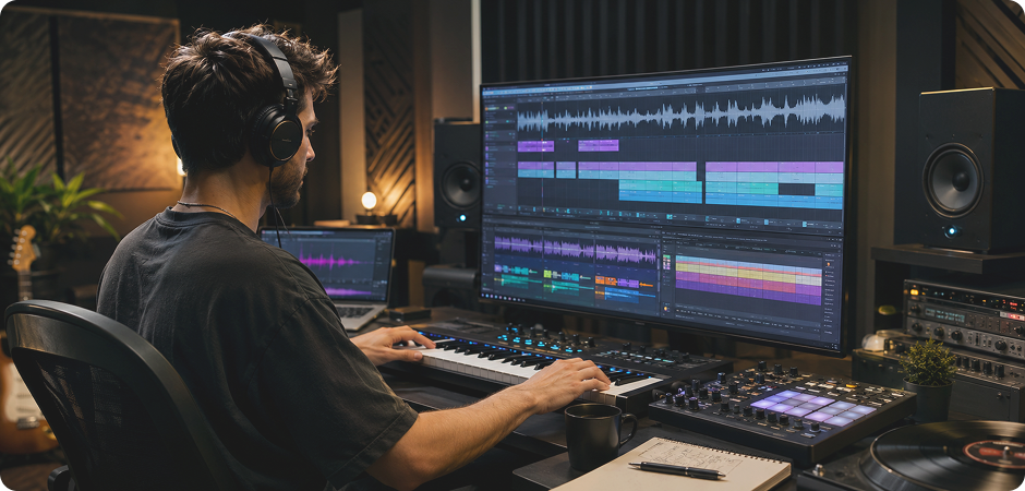 instrumental music creator workflow for producers