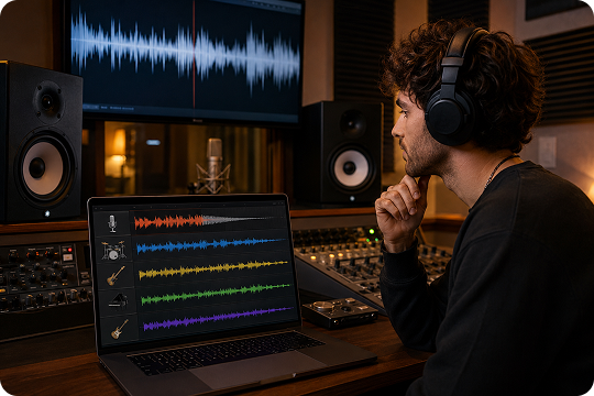 make a song instrumental with studio quality clarity