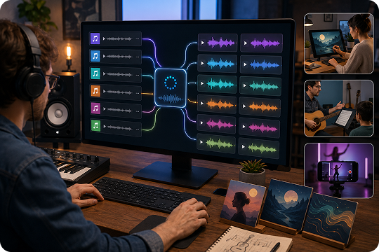 instrumental music creator for batch song processing