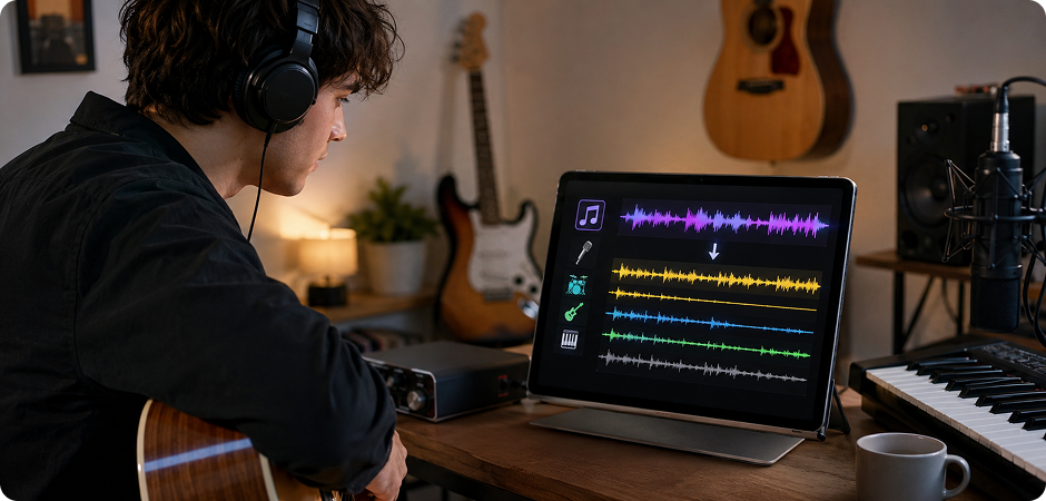 ai instrumental extractor for cover song backing tracks