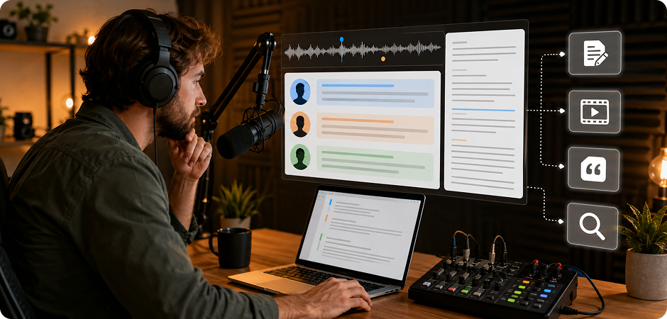 interview transcription for podcasters