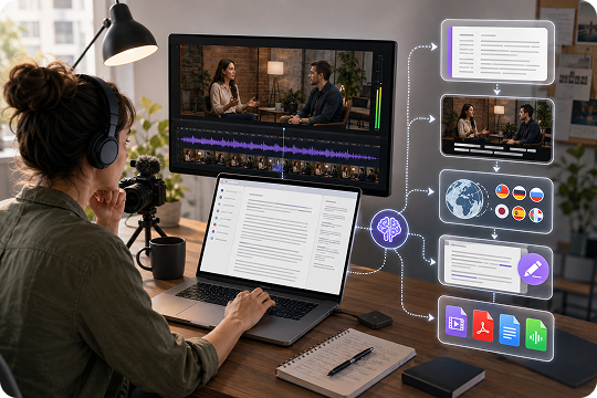 all in one interview transcription workflow