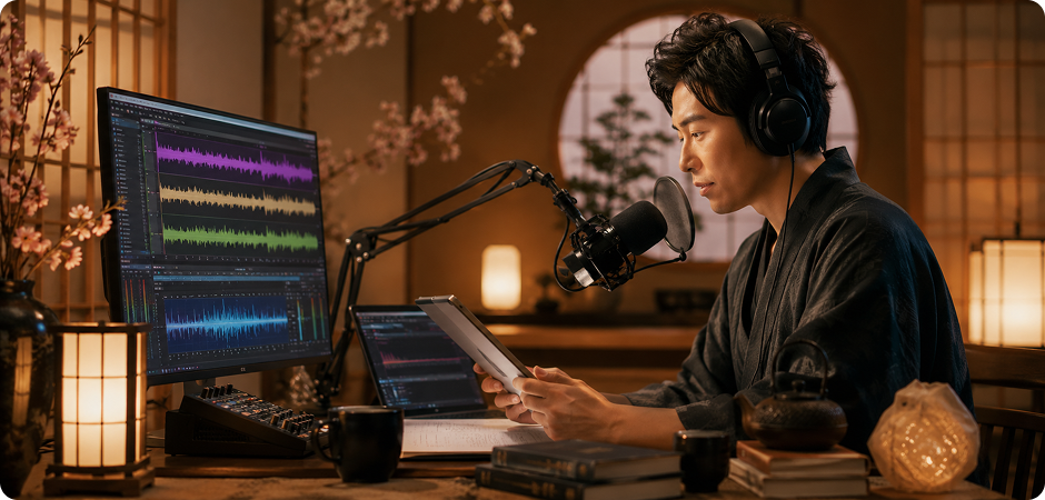 japanese text to audio for podcasts