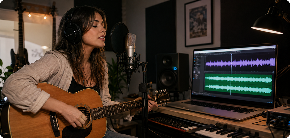 build backing tracks for cover songs with karaoke track maker