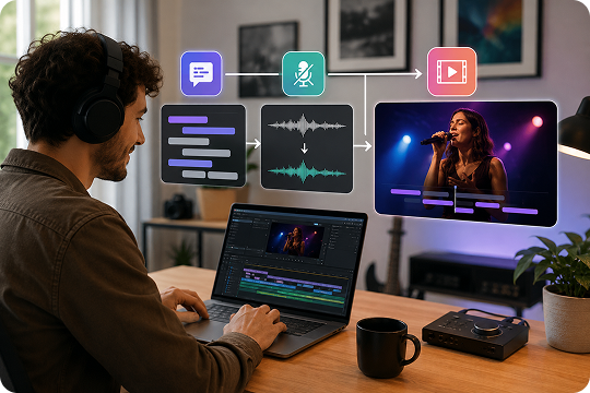 build karaoke video with lyrics