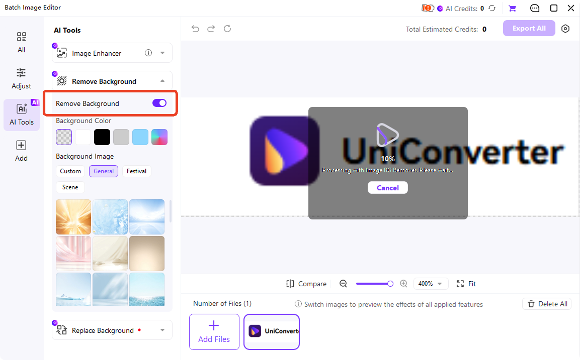 ai deletes logo background automatically