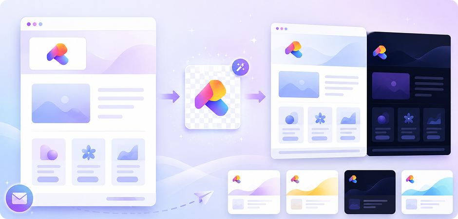 make logo background transparent for email signatures and newsletters