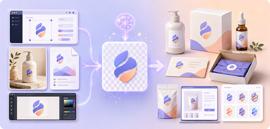 extract logo from image files for packaging and brand assets