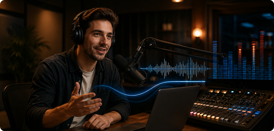 ai male voice for podcasts and radio ads