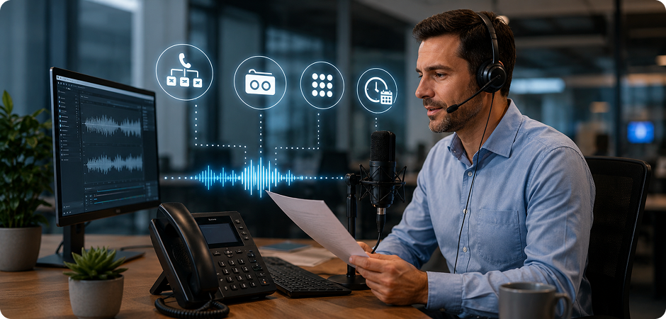 professional male voice for IVR and phone systems