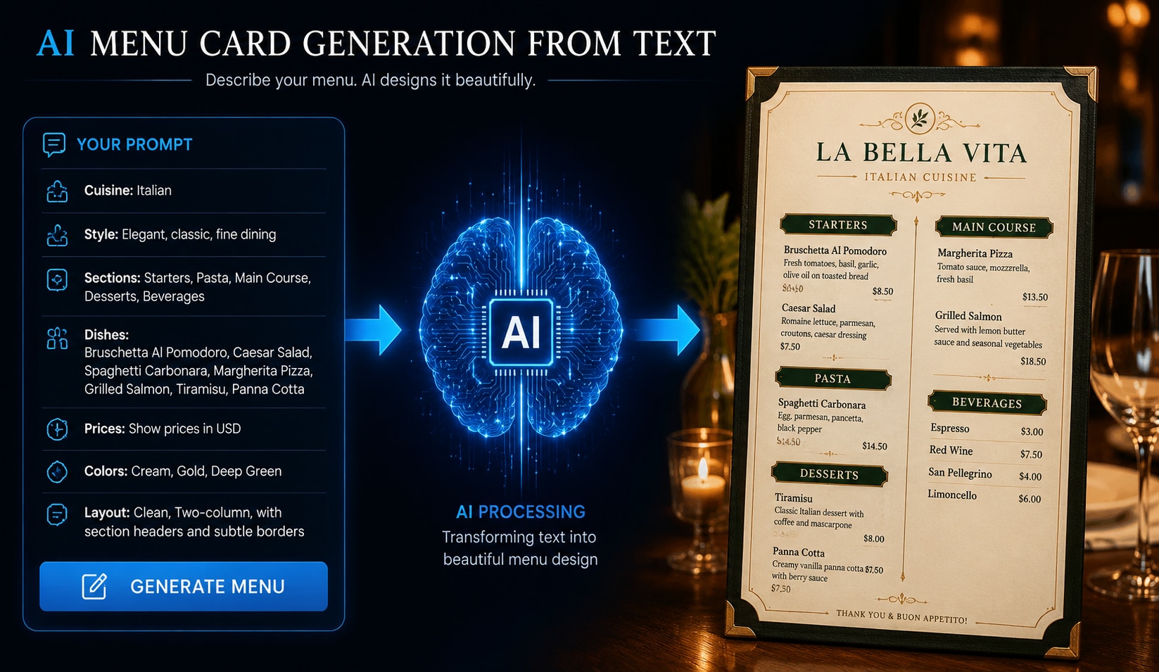 menu card maker